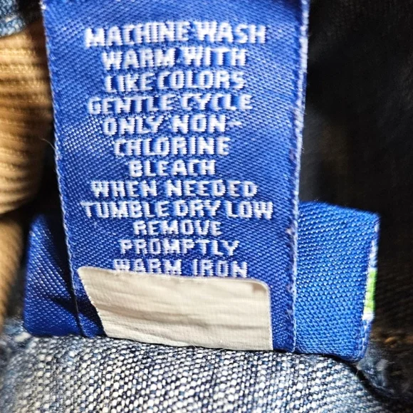 Denim Overalls 100% Cotton Genuine Baby by Oshkosh B'gosh Sz 9 Months Y2K - Picture 9 of 10